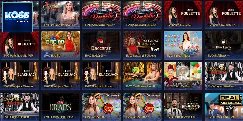 Casino trực tuyến đa dạng sảnh cược